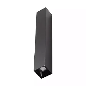 ARANDELA SPOTLINE 1088/240 RETANGULAR 24X4X4 ALUMÍNIO PRETA 2 FACHOS 4W 3000K