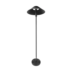 BALIZADOR SPOTLINE 1103/1 TANO EXTERNO Ø24,5X50CM ALUMÍNIO E ACRÍLICO PRETO 3000K 12W