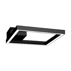 PLAFON SPOTLINE 824/30 LED CASE SOBREPOR 30X30X8CM 22W ALUMÍNIO PRETO 4000K