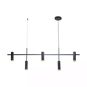 PENDENTE SPOTLINE 1010/5 HIGHT 120X38CM ALUMÍNIO PRETO 5XMR11