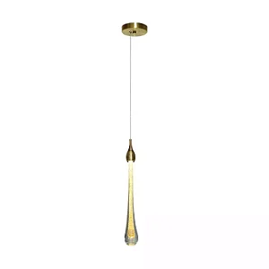 PENDENTE SPOTLINE 832/1 LED SHINE Ø5X38CM ALUMÍNIO DOURADO POLIDO 2W 3000K