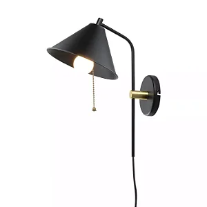 ARANDELA SPOTLINE 863/1 LED ZURICK 40X23CM ALUMÍNIO PRETO COM DOURADO ESCOVADO 1XE27