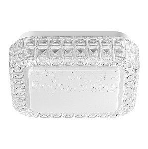 PLAFON NITROLUX LSA-002Q QUADRADO 28X28X7,5CM CRISTAL ACRÍLICO 20W