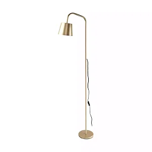 COLUNA SPOTLINE 647/1 CHÃO PISO DENVER 160X38CM ALUMÍNIO DOURADO ONO C/ BRANCO 1XE27