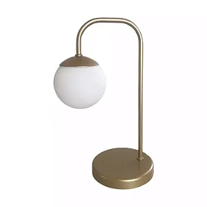 ABAJUR SPOTLINE 765/1 DROP 30X13X17CM ALUMÍNIO DOURADO FOSCO E CÚPULA DE VIDRO 1XG9
