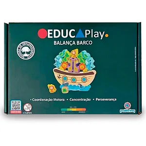 Brinquedo Educativo Montessori Balança Barco Arca Polibrinq