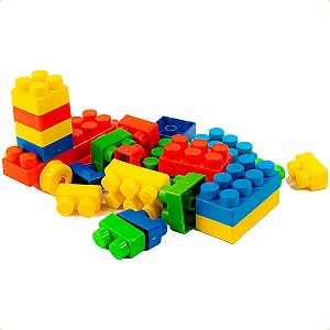 Brinquedo de Montar 27 Peças Blocos Popular I Timplast