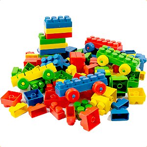 Brinquedo de Montar 108 Peças Blocos Popular Ill Timplast