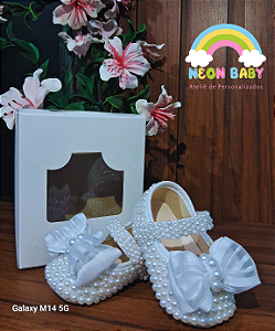 Sapatinho de princesa de pérolas