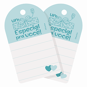 Tag Um Presente Especial pra Você Aniversário Azul 4x7cm 50u