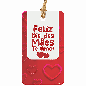 Tag Dia Das Mães Te Amo Para Presentes Kardos 4x7cm com 25un