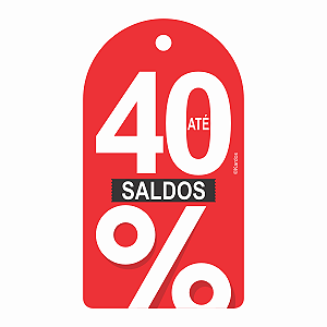 50 Tags KARDOS Etiquetas para Saldo e Promoção OFF 40% 5x9cm