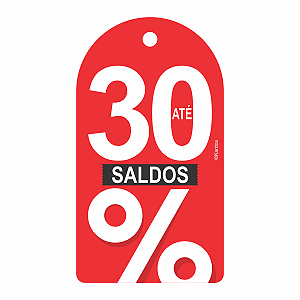 50 Tags Kardos Etiquetas Para Saldo E Promoção Off 30% 5x9cm