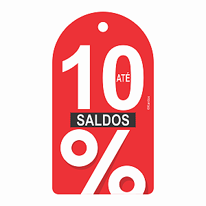 50 Tags KARDOS Etiquetas para Saldo e Promoção OFF 10% 5x9cm
