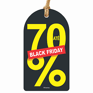 50 Tags Black Friday Etiquetas Saldo Promoção OFF 70% 5x9cm