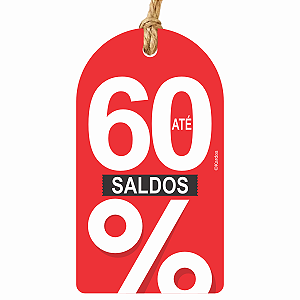 50 Tags Etiquetas Para Saldo Promoção Desconto Off 60% 5x9cm