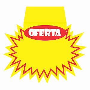 Cartaz Splash De Oferta com Aba Duplex 250g 11x12cm com 100u