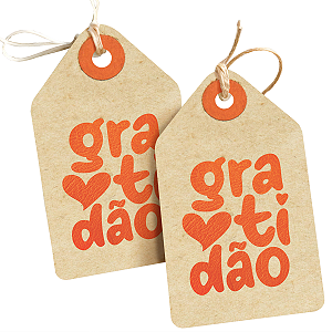 Tag Gratidão Etiquetas Decorativas Com 50 Un Agradecer 4x7cm