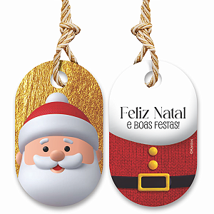 Tag Feliz Natal Papai Noel Boas Festas 4,5x7,5cm 50 Uni