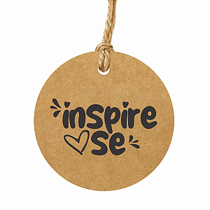 Tag Kraft Artesanato Inspire Se Redonda 6cm Com Furo 100 Uni