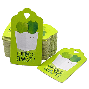 Etiqueta Tag para Plantas e Presentes Cultive o Amor 4x7cm 100un