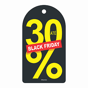 50 Tags Black Friday Etiquetas Saldo Promoção OFF 30% 5x9cm
