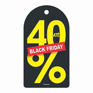 50 Tags Black Friday Etiquetas Saldo Promoção OFF 40% 5x9cm