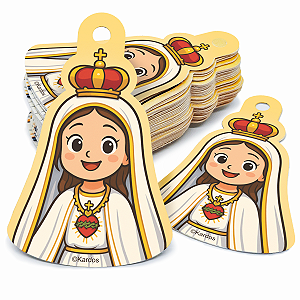 50 Tags Nossa Senhora de Fátima Presentes e Lembrancinhas Religiosas