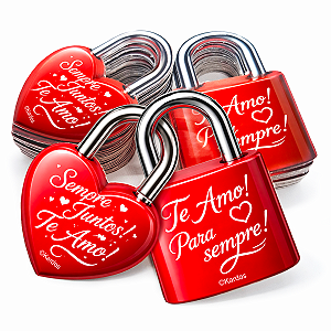 Tag pra Presente Romântico Dia dos Namorados Cadeado Coração