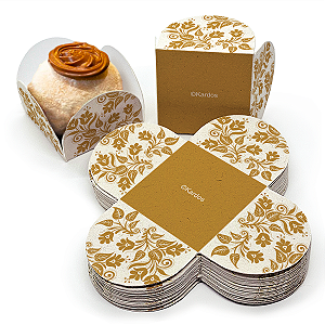 Forminhas Floral Ouro para Brigadeiro Gourmet Fino da Kardos 50un