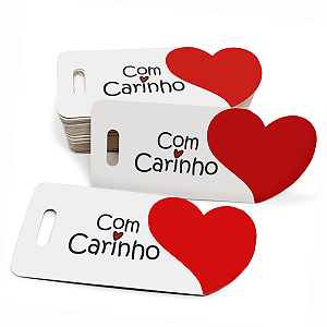 Tag Com Carinho de Coração para Mimos Presentes da KARDOS 50u
