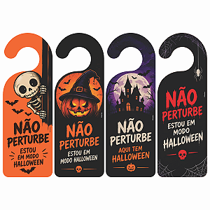 Plaquinhas Decorativas Halloween Maçaneta de porta Não perturbe da Kardos