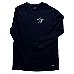 Camiseta Oversized Comp Supply Preta Anjo de AK - Streetwear