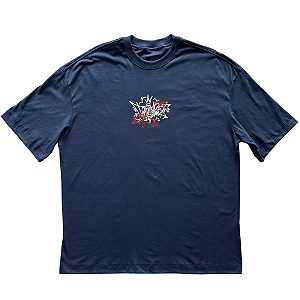 Camiseta Oversized TripSide Azul Arte dos Guetos - Streetwear