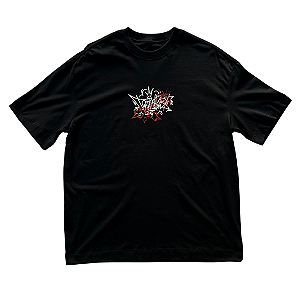 Camiseta Oversized TripSide Preta Arte dos Guetos - Streetwear