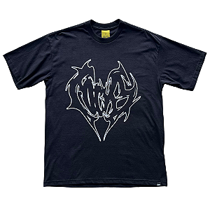 Camiseta Oversized Preta Cocks Hearth - Streetwear