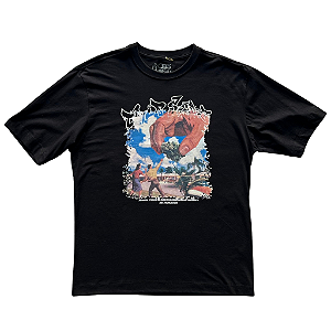 Camiseta Oversized TripSide Verdinha Preta - Streetwear