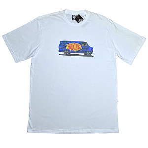 Camiseta Oversized TripSide Van Pixada Branca - Streetwear