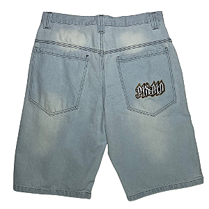 BERMUDA JEANS CLARA CORTE RETO DÉLAVÉ 2