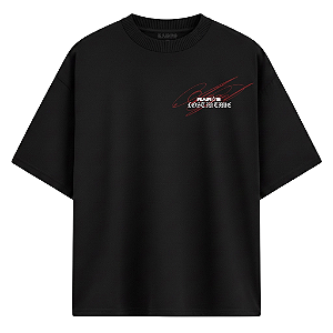 CAMISETA OVERSIZED RAROS RED ANGEL PRETA