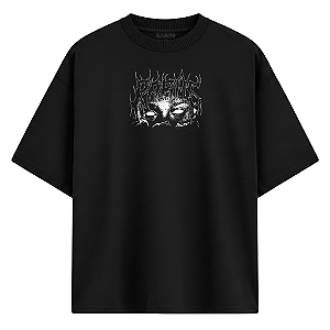 CAMISETA OVERSIZED RAROS OLHOS DA NOITE PRETO