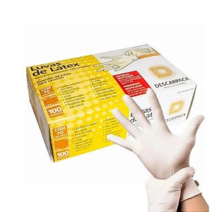 Luva para Procedimentos Não Cirúrgicos com Pó Descarpack com 100 Unidades