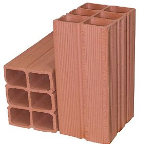 Bloco Cerâmico Bloquinho 11,5x14x24cm Marrom Nova União
