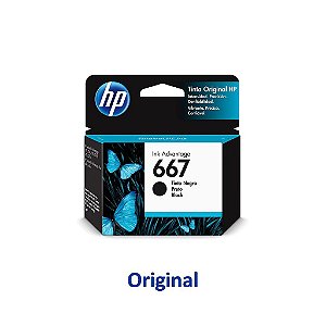 Cartucho HP 667 | 3YM79AL | HP 667 Preto Original 2ml