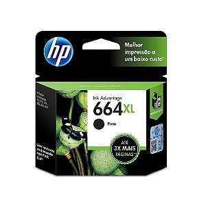 Cartucho HP 664XL | F6V31AB Preto Original 8,5ml