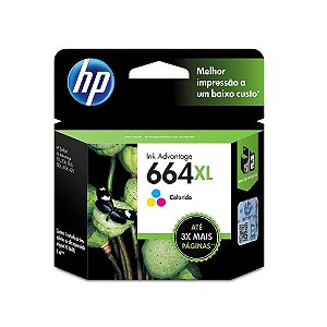 Cartucho HP 664XL | F6V30AB Colorido Original 8ml