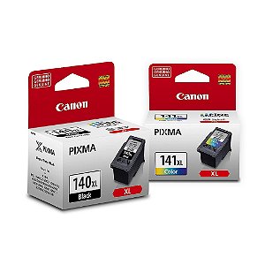 Kit de Cartucho Canon PG-140XL Preto 11ml + CL-141XL Colorido 15ml Original