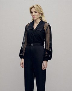 Camisa Ampla com Transparencia