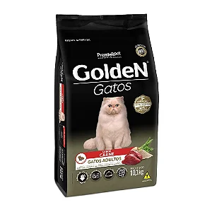 Ração Golden Gatos Adultos Carne 10,1Kg