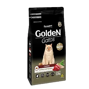 Ração Golden Gatos Castrados Carne 1Kg